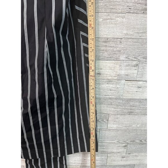 Stand Dress Women's size medium Black & White Striped Midi  Bow Detail Strapless - Picture 8 of 9